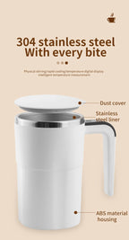 Automatic Self-Stirring Temperature Display Mug