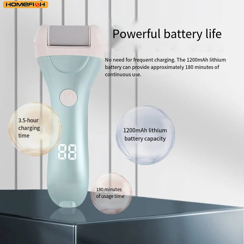 Electric Rechargeable Foot Callus Remover with Power Display