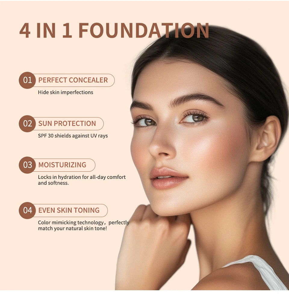 4-in-1 Color Changing Moisturizing Foundation with SPF 30 - 9