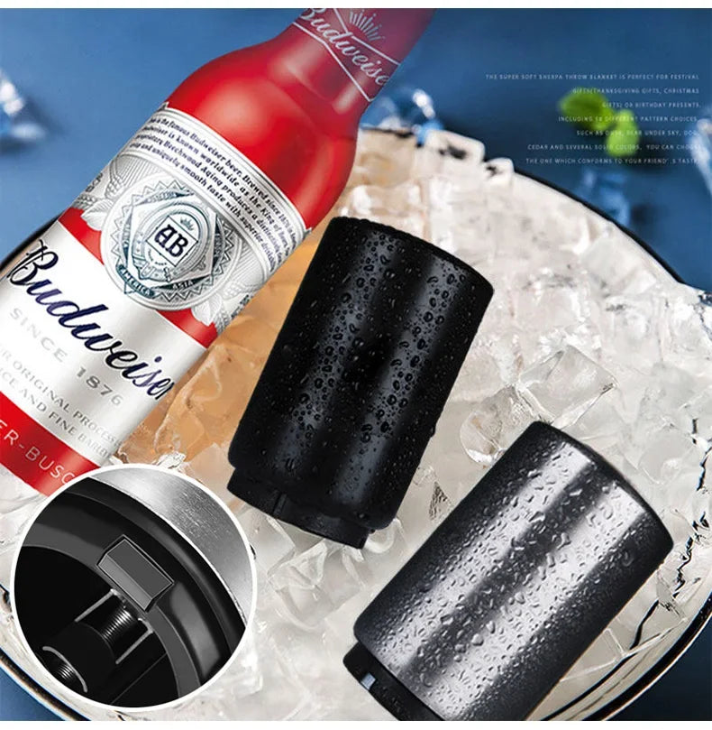Automatic Stainless Steel Push-Down Beer Bottle Opener