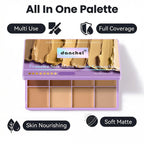8-Shade Matte Cream Concealer Palette for Full Coverage