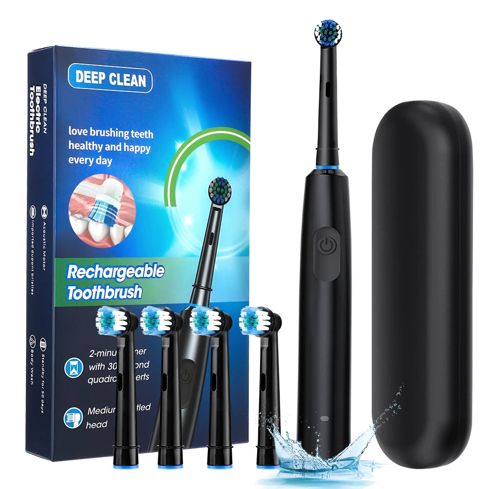 Rechargeable Rotating Electric Toothbrush for Deep Cleaning - 1