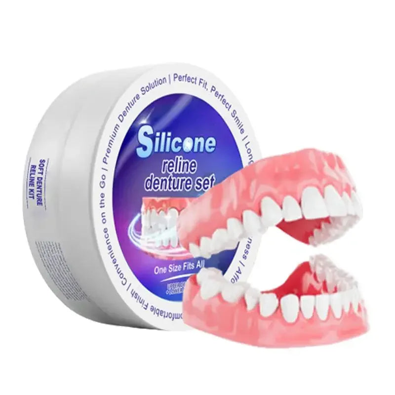 Temporary Silicone Denture Reliner Kit for Comfort and Fit