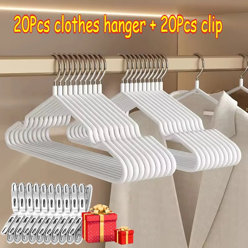 Heavy-Duty Non-Slip Metal Clothes Hangers for Closet Organization - 16