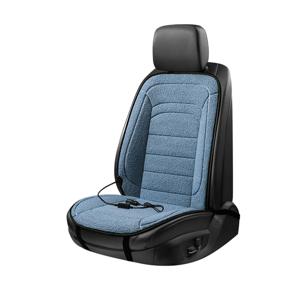 Heated Lambswool Car Seat Cushion for Winter Driving - 18