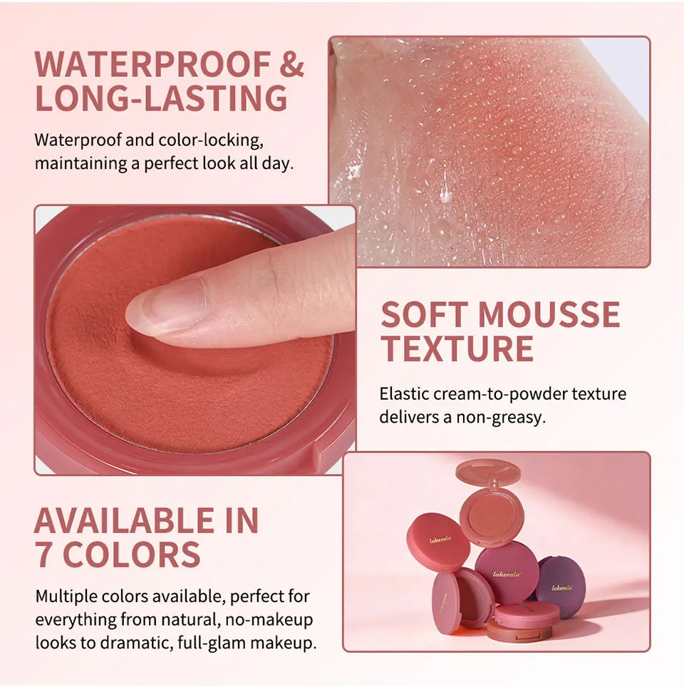Matte Cream to Powder Bouncy Blush for Natural Flush