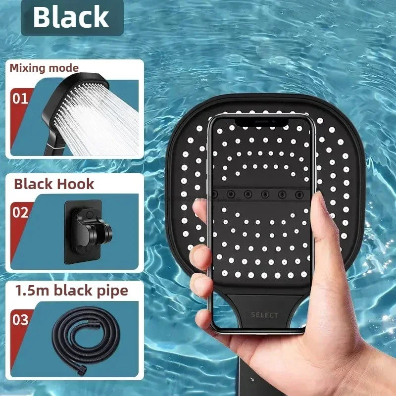 3-Mode Adjustable High-Pressure Handheld Shower Head