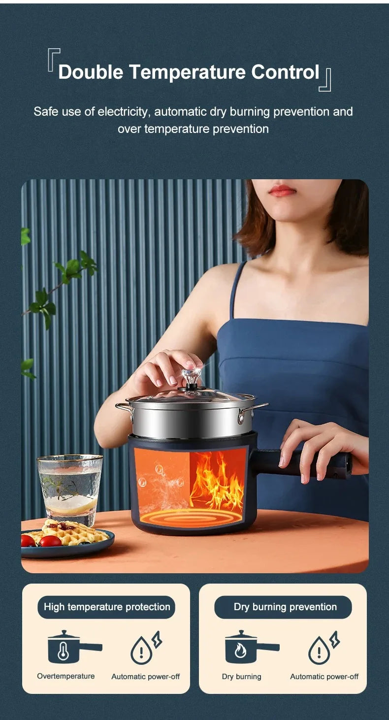 Compact Multi-Function Electric Cooker for Quick Meals