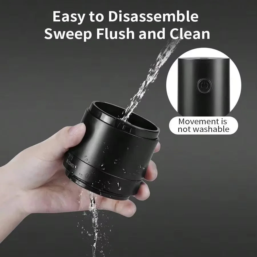 Portable Electric Coffee Burr Grinder with Adjustable Settings