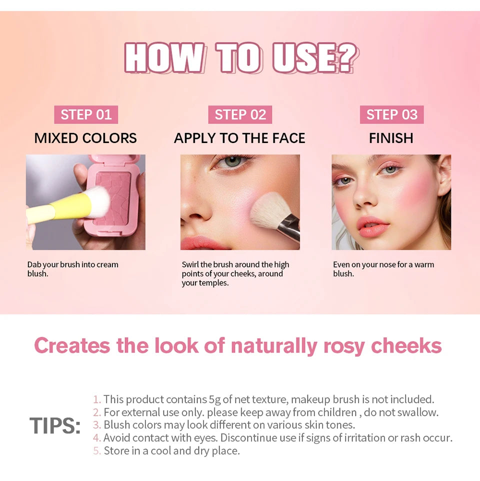 Long-Lasting Cream Butter Blush for Natural Radiant Glow