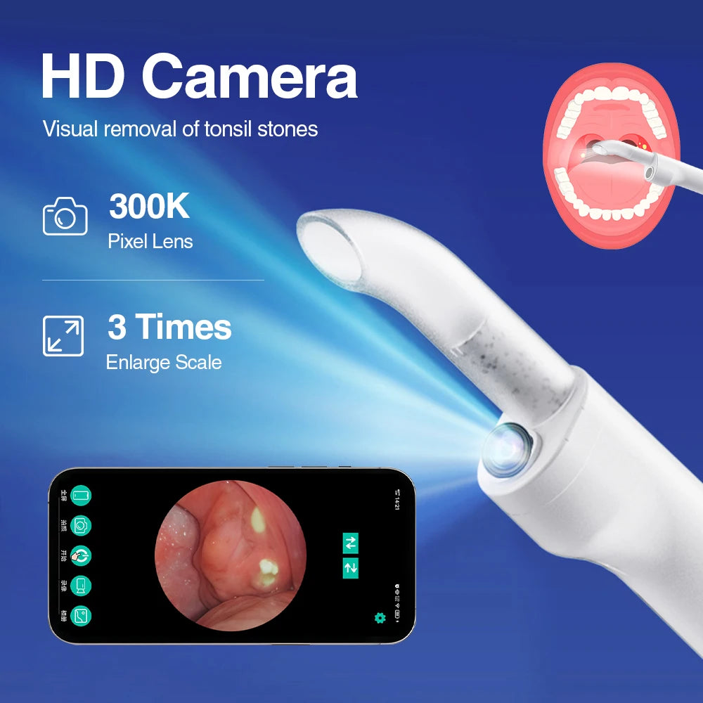 HD Visible Tonsil Stone Remover Vacuum Tool - 8