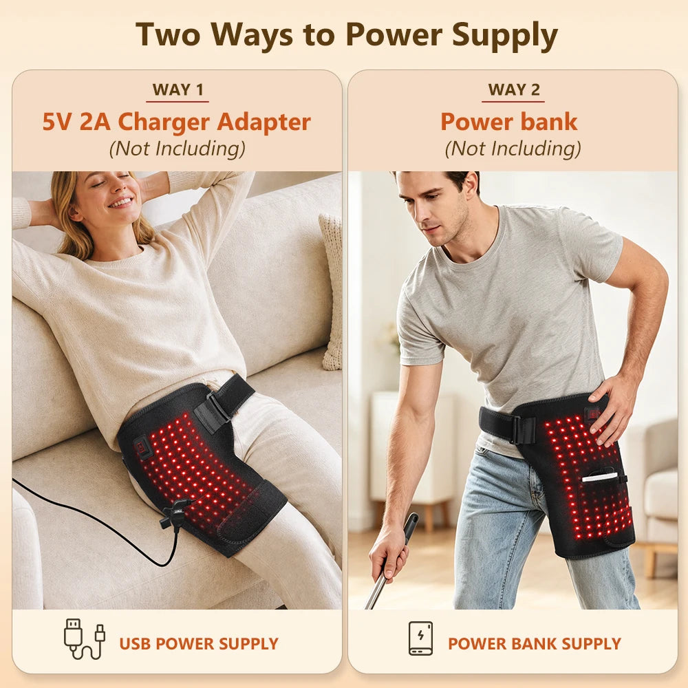 Red Light Therapy Heated Hip and Thigh Support Wrap