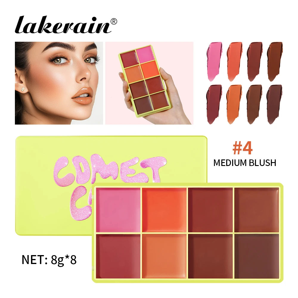 8-Color Cream Blush and Contouring Makeup Palette