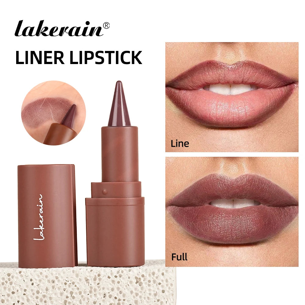 2-in-1 Waterproof Matte Lip Liner and Lipstick Crayon