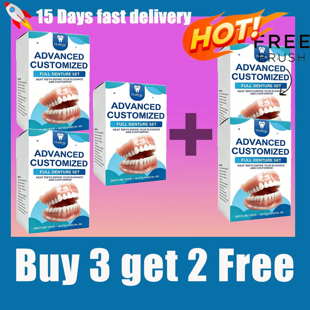 Realistic Temporary Denture Set for Confident Smile