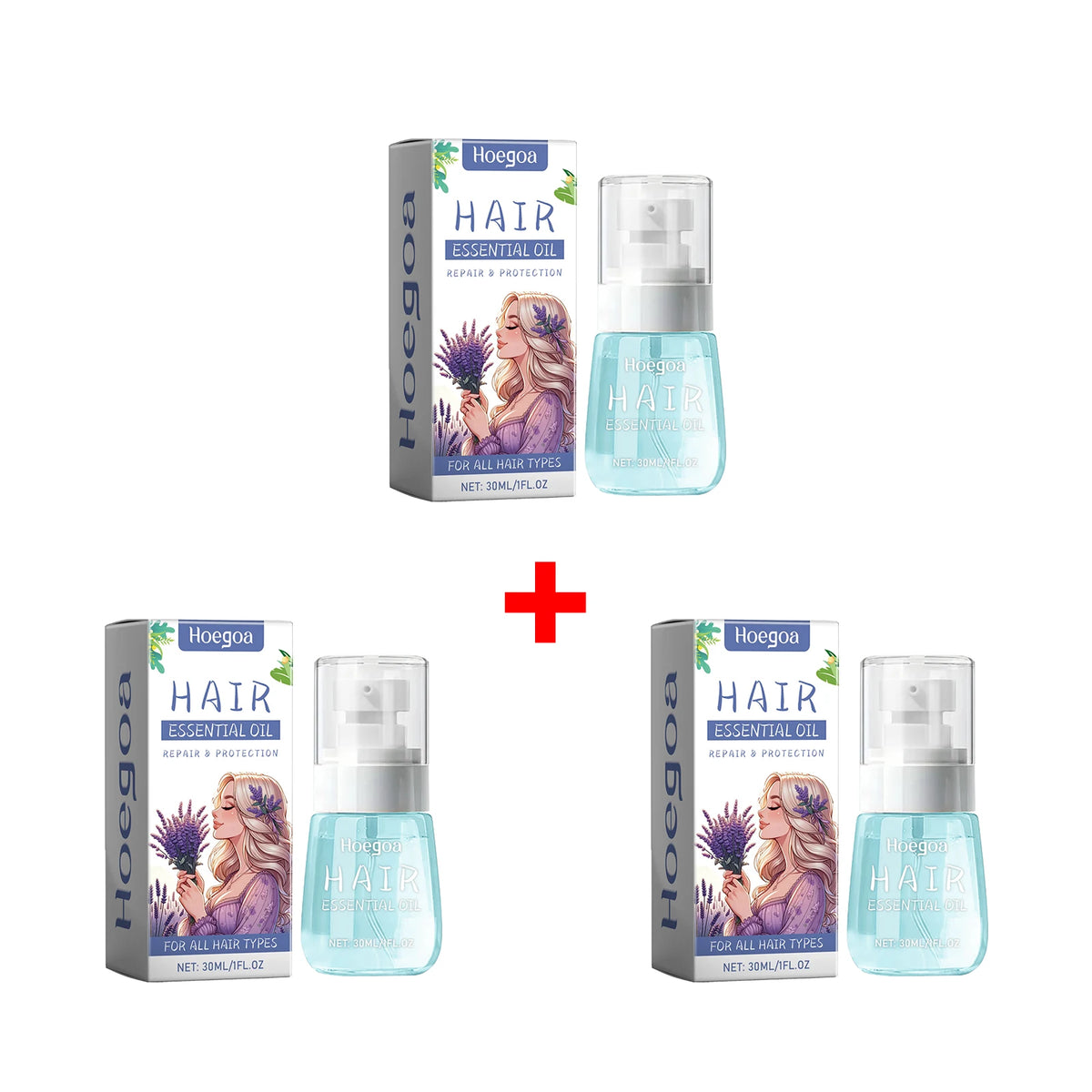 Lavender Hair Essential Oil for Repair and Anti-Frizz