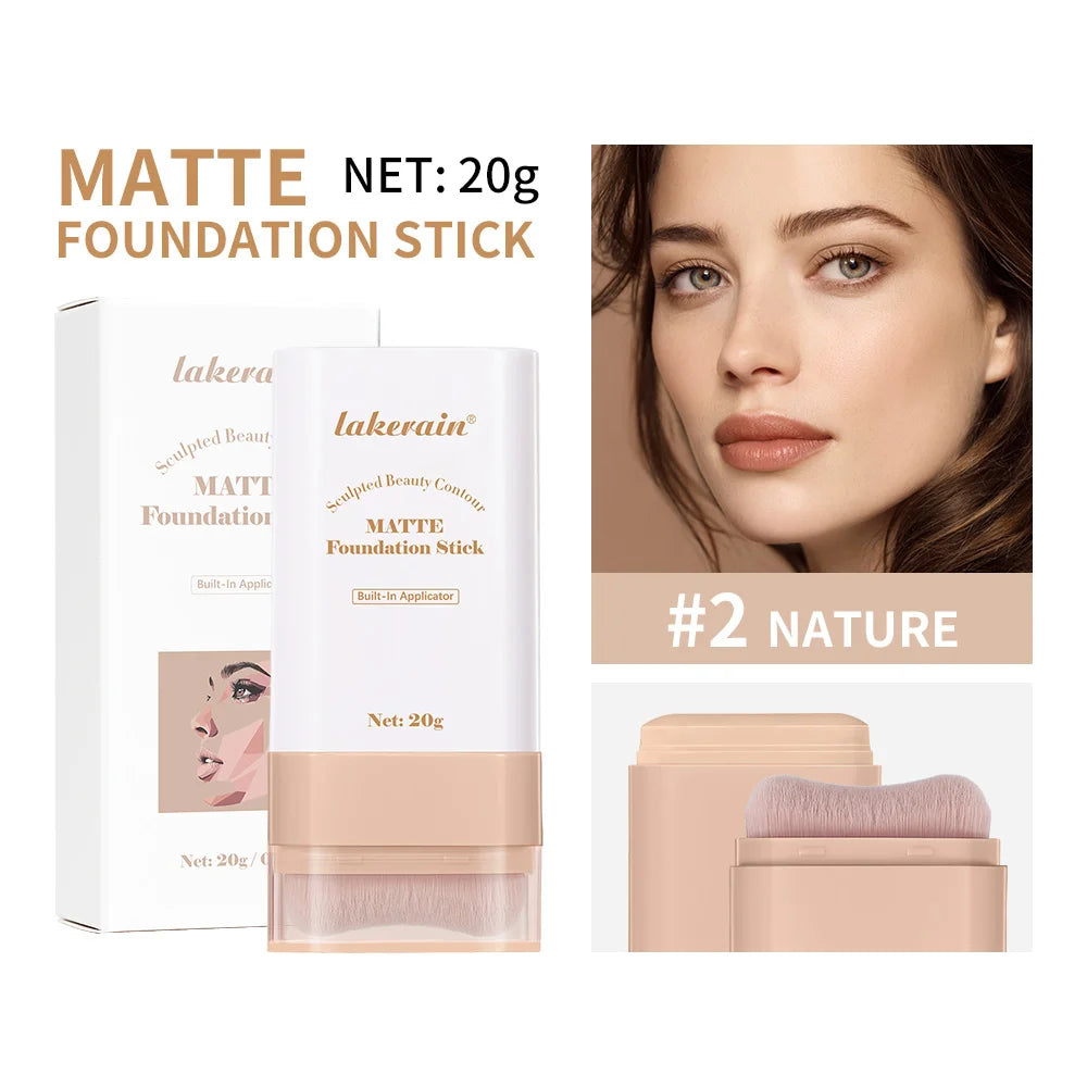 Matte Foundation Stick with Built-in Blending Brush - 23