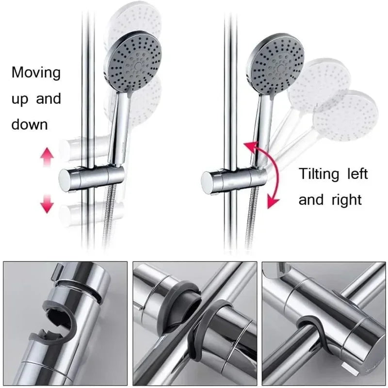 Adjustable Universal Shower Head Rail Holder - 3