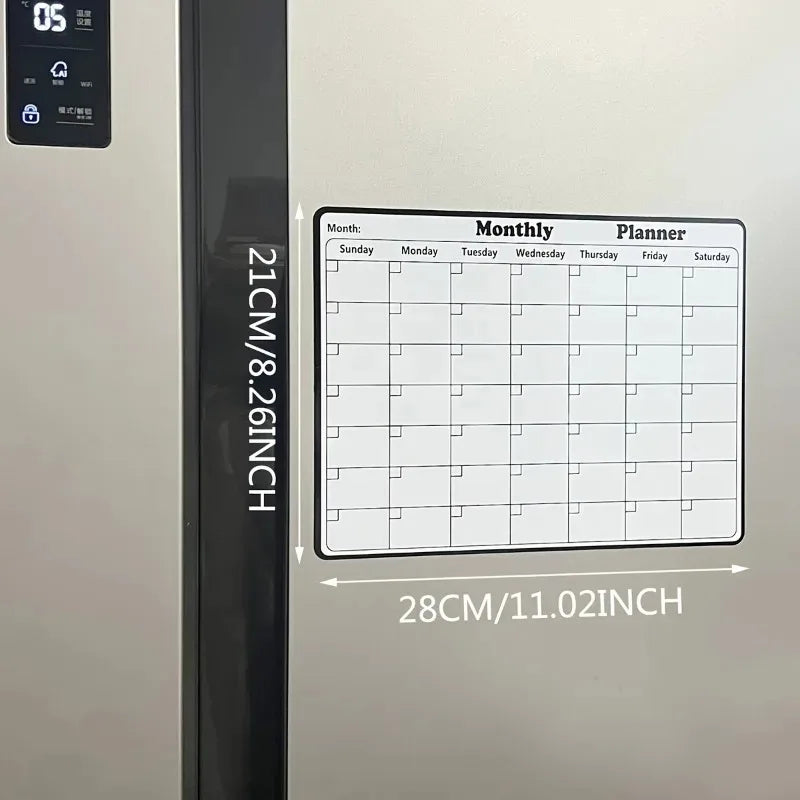 Magnetic Refrigerator Dry Erase Monthly Calendar Planner - 5