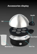 Electric Egg Boiler and Steamer for Perfectly Cooked Eggs