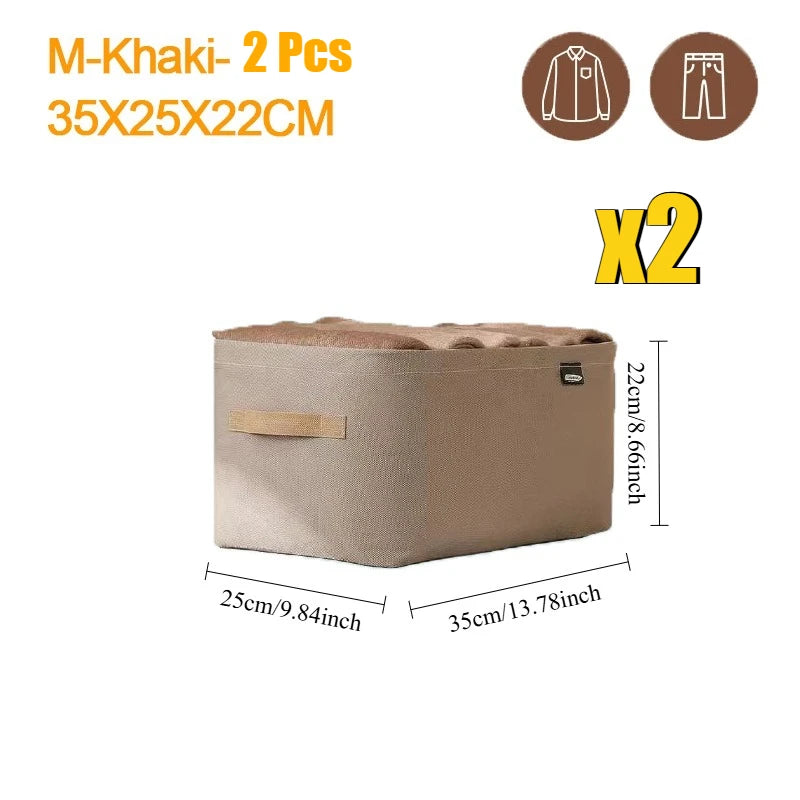 Foldable Fabric Clothing and Closet Organizer Storage Box - 19