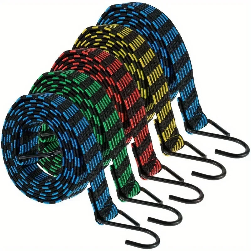Heavy-Duty Elastic Bungee Cord with Metal Hooks for Cargo - 7