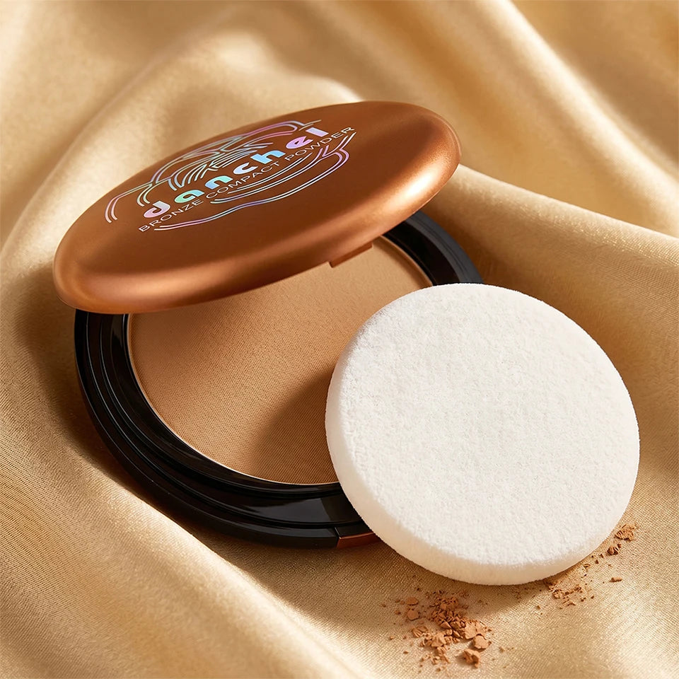 Matte Bronze Pressed Powder for Facial Contouring and Setting