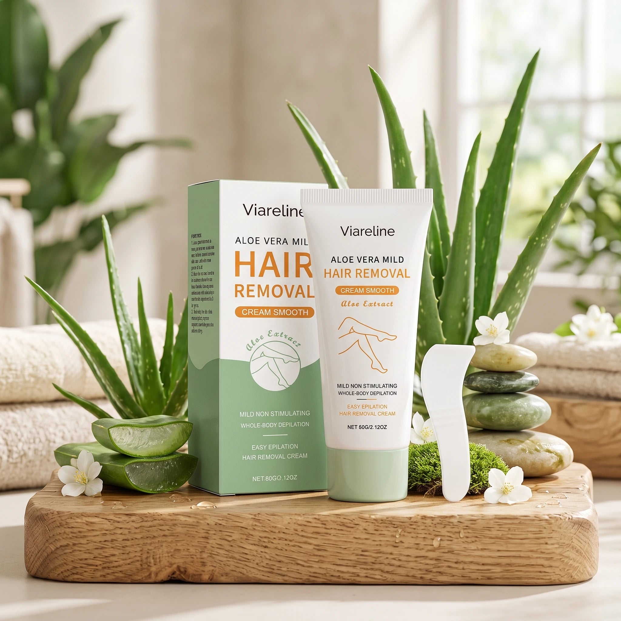 Painless Aloe Vera Hair Removal Cream for Whole Body - 4