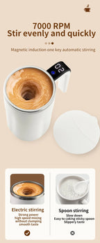 Automatic Self-Stirring Temperature Display Mug