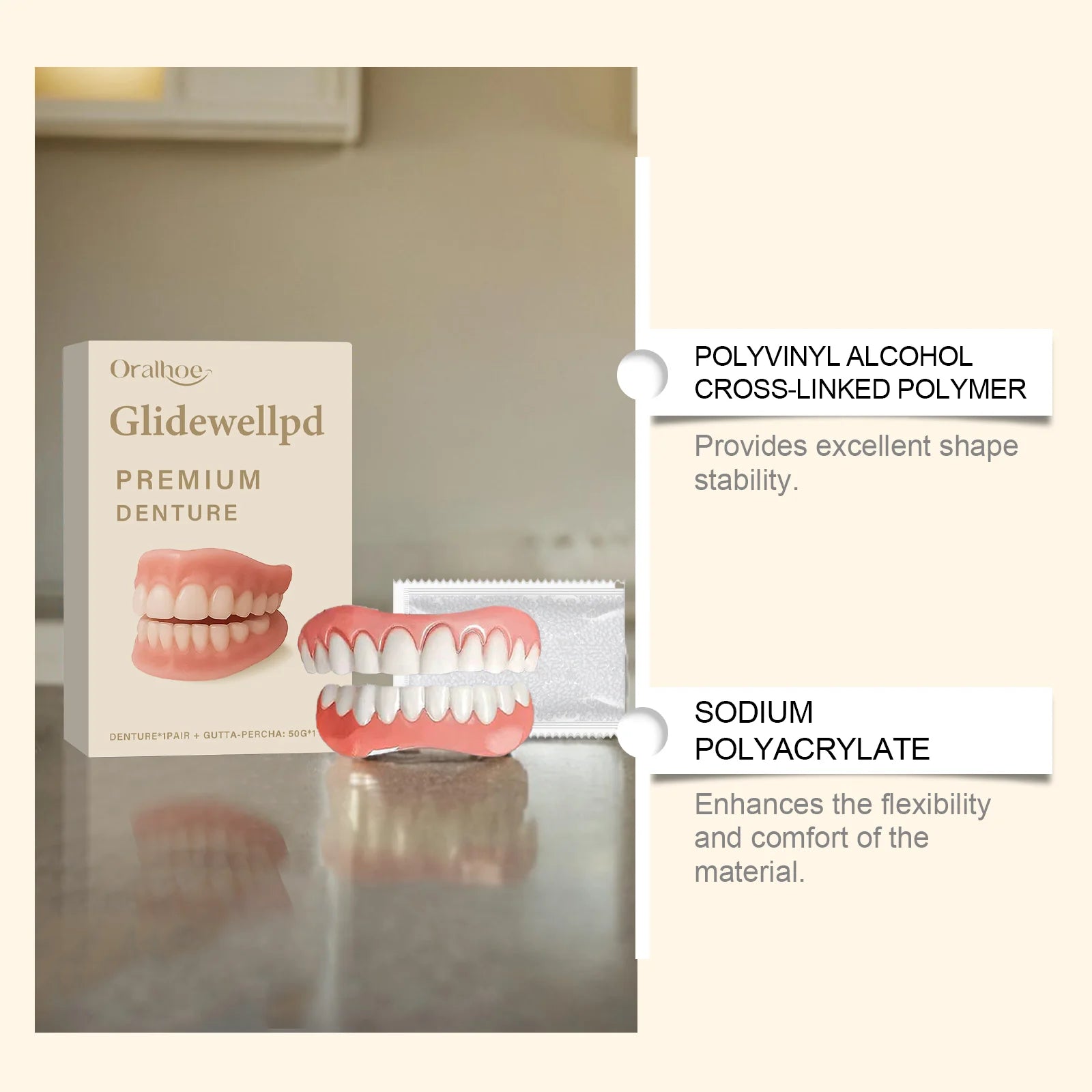 Temporary Silicone Cosmetic Dentures for Smile Improvement - 10