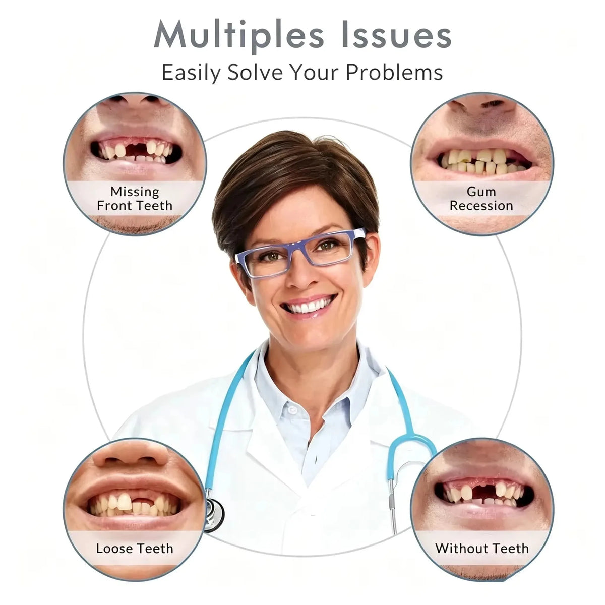 Comfort Fit Silicone Dentures for Natural Smile