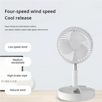 Portable Retractable Folding Fan with Remote Control
