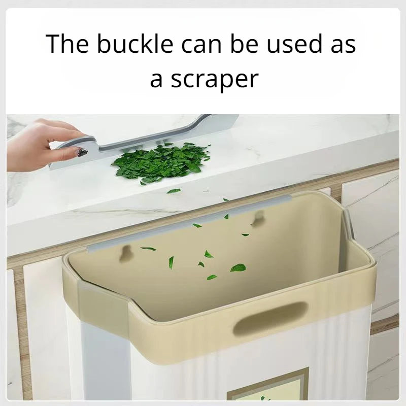 Wall Mounted Folding Trash Can for Kitchen and Bathroom