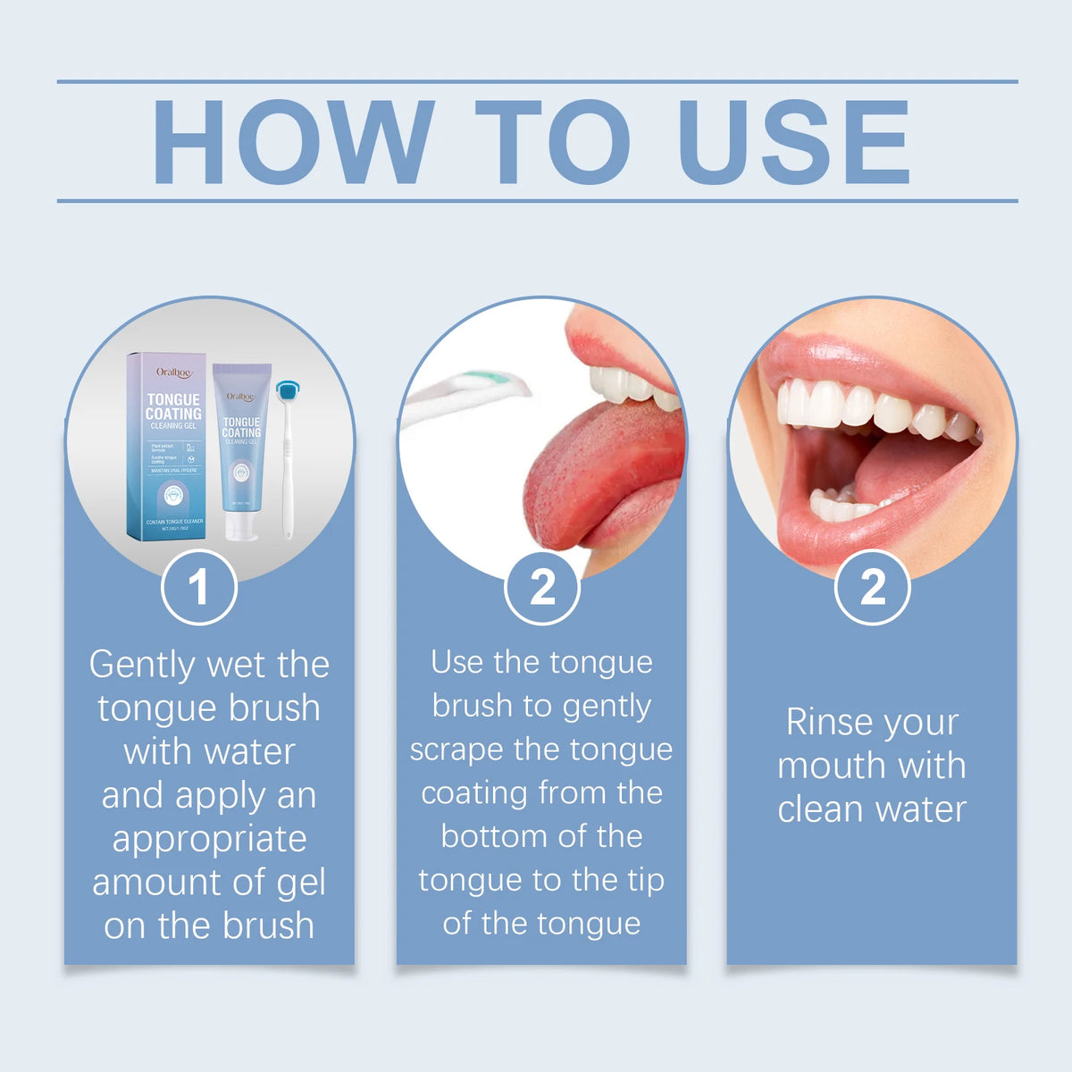 Tongue Cleaning Gel and Scraper Brush Kit
