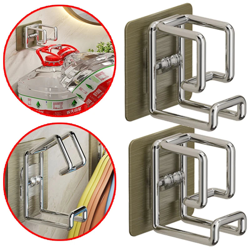 Self-Adhesive Wall-Mounted Washbasin and Storage Hook