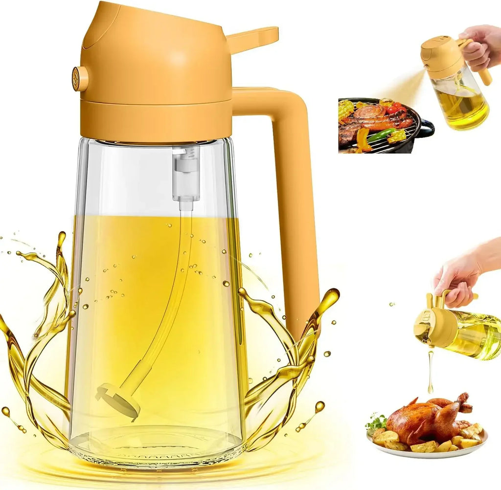 2-in-1 Glass Oil Sprayer and Pourer for Cooking