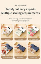 Rechargeable Mini Bag Sealer with Cutter