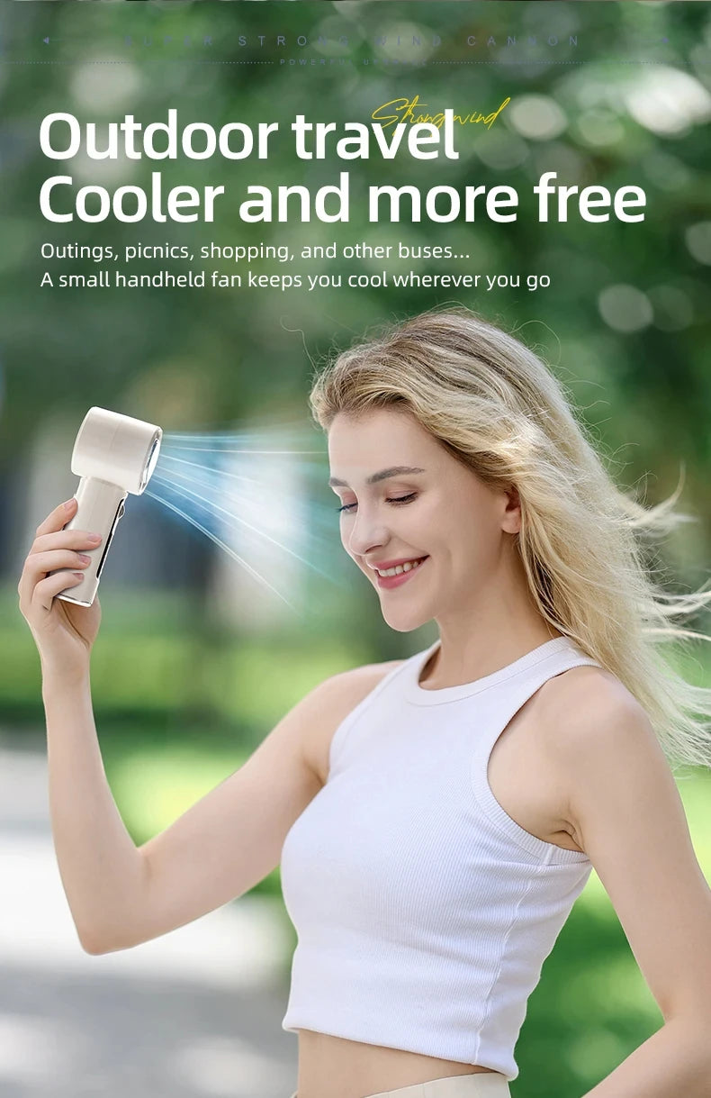 Portable Rechargeable Semiconductor Cooling Handheld Fan - 14