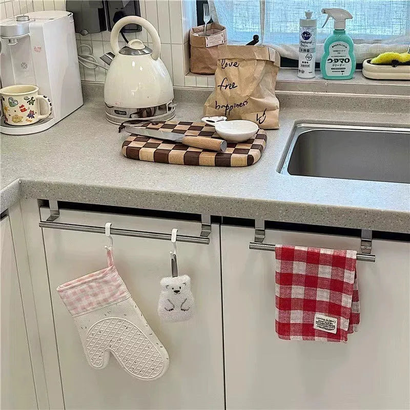 Stainless Steel Over-Cabinet Door Towel Rack