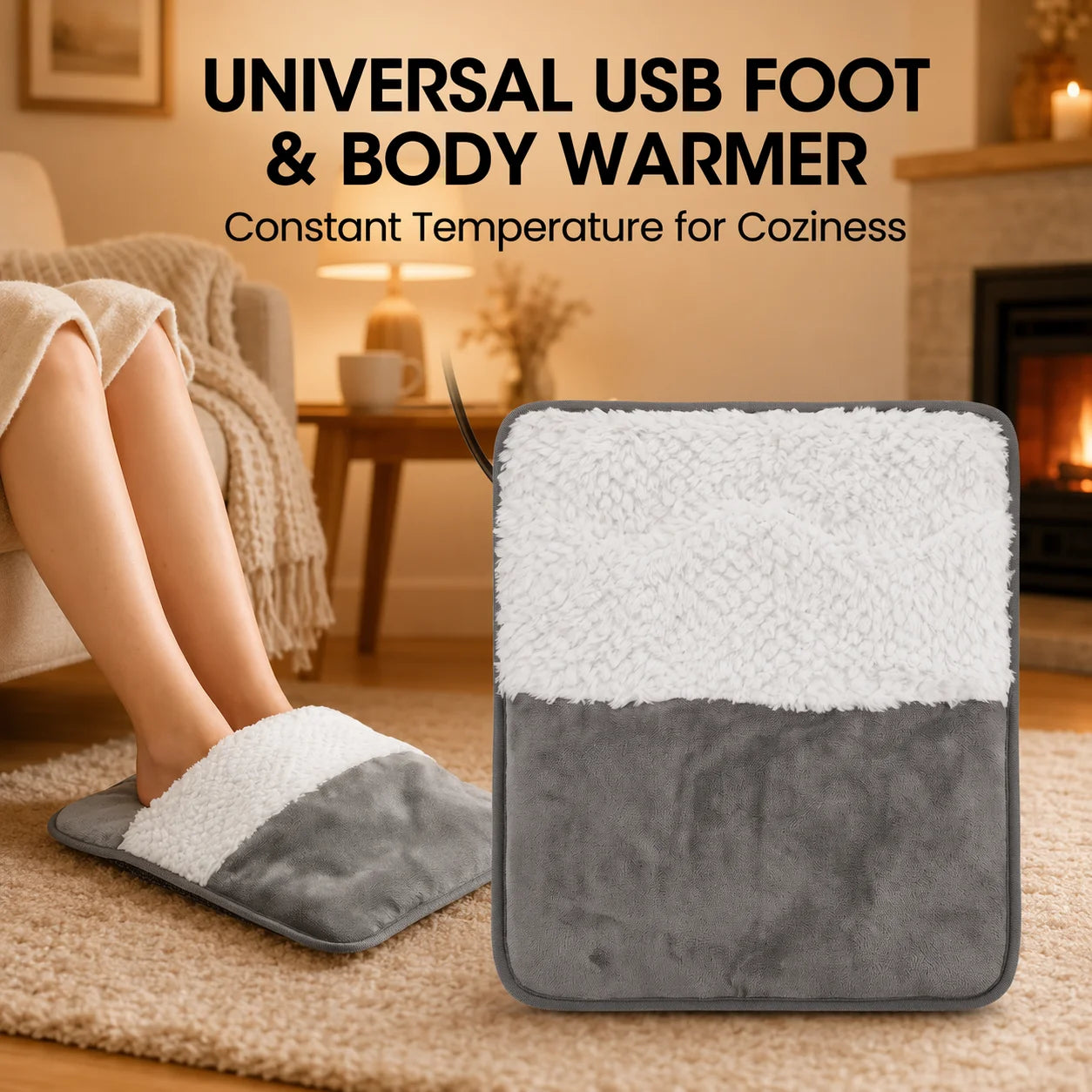 USB Heated Foot Warmer and Body Warming Mat - 7