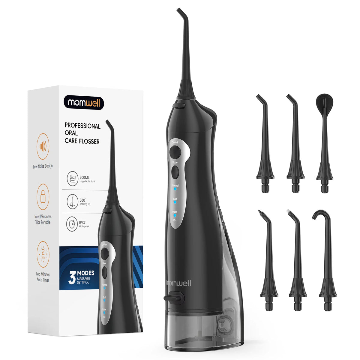 Portable Rechargeable Water Flosser for Oral Hygiene and Teeth Cleaning