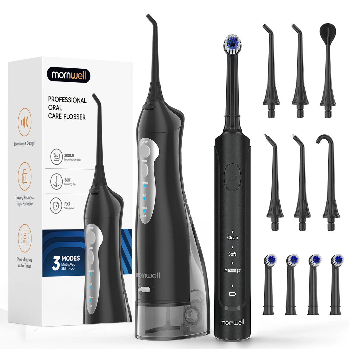 Portable Electric Water Flosser and Toothbrush Oral Care Set
