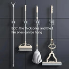 Self-Adhesive Wall-Mounted Mop and Broom Organizer
