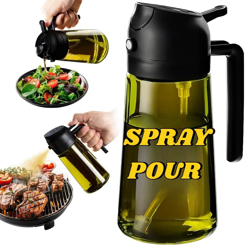 2-in-1 Dual Action Oil Spray and Pour Dispenser for Cooking - 23