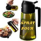 2-in-1 Dual Action Oil Spray and Pour Dispenser for Cooking