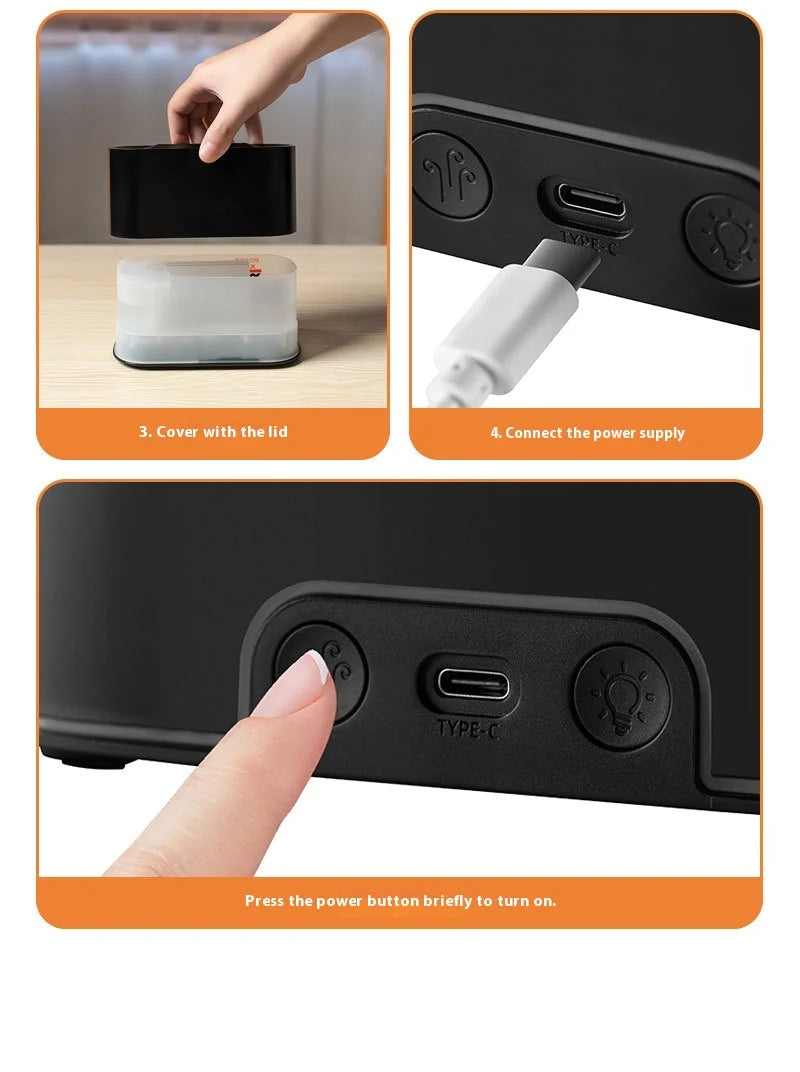 Flame Effect Aromatherapy Humidifier for Home and Bedroom - 25