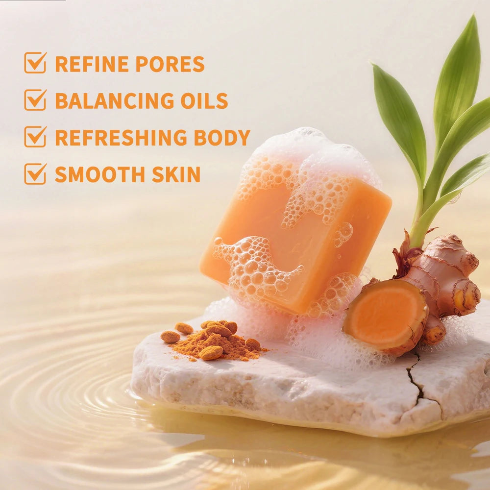 Brightening Turmeric Soap Bar for Face and Body - 2