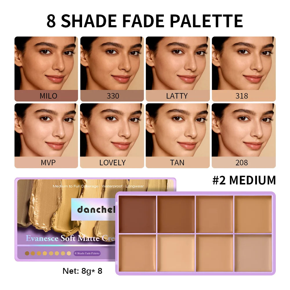 8-Shade Cream Concealer and Contour Palette - 21