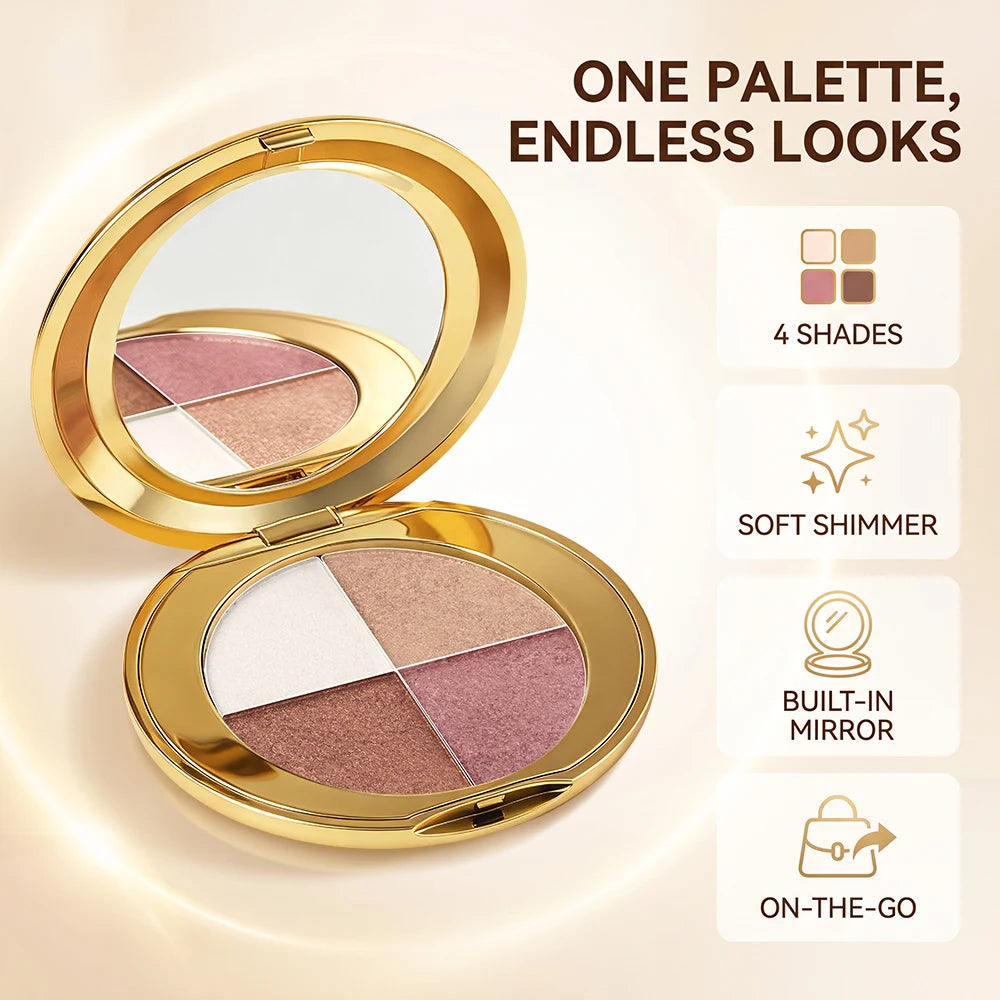 4-Color Highlighting and Contouring Face Makeup Palette