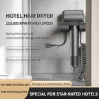 Wall-Mounted Ionic Hair Dryer for Home and Bathroom